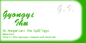 gyongyi ihm business card